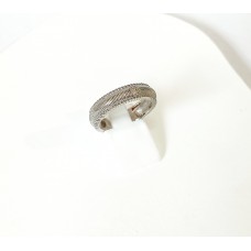 Γυναικείο ασημένιο δαχτυλίδι ανοιχτό με ζιργκόν (SR39)